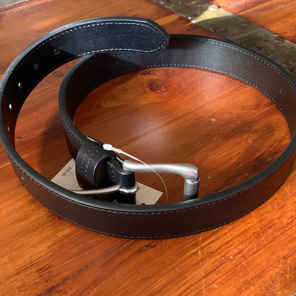Duluth Leather Belt with Silver Buckle